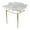 Marble White / Brushed Brass, variant on Kingston Brass LMS3622M8SQ1 Habsburg 36" Carrara Marble Console Sink with Brass Legs (8-Inch, 3-Hole), Carrara Marble White/Polished Chrome