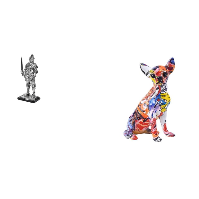 Figura de escritorio,Estatua de caballero,arte,artesanía,coleccionable,escritorio,oficina,Figura decorativa,pieza de arte,decoración del hogar,Figura decorativa,Estatua de perro