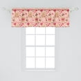 thumbnail image 2 of Ambesonne Valentines Window Valance, Bear Cake Balloon, 54" X 18", Coral Brown Peach, 2 of 3