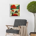 thumbnail image 2 of Modern Japanese Red Maple Tree Art Print Framed Poster Wall Decor 12x16 inch, 2 of 5