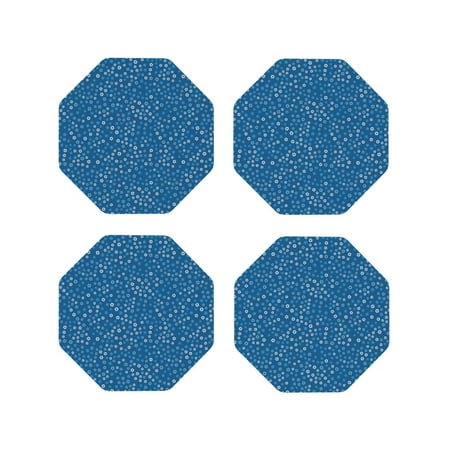 

Tideii Blue Star Print for Leather Coasters 4 Pieces Anti-fouling and Anti-scalding Decorative Coasters Suitable for Restaurants Kitchens Coffee Shops-Octagon