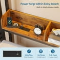 thumbnail image 5 of Bunk Beds Twin over Twin with 6 Storage Drawers & LED Lights & Charging Station, Heavy Duty Metal Bunk Bed with Desk & Shelves for Teens, Twin Loft Beds with Full-Length Guardrail and Ladder, Black, 5 of 10