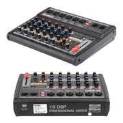 Sound Card Mixing Console 48V Phantom Power 16 Digital USB Record Function Mixer 6-channels