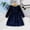 Dark Blue-10, variant on LIBRCLO Baby Girl Dress Long Sleeve Comfortable Formal Dress Loose Fleece Crew Neck Thick Casual Dresses for Fall Winter