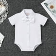 thumbnail image 6 of IBTOM CASTLE Baby Boys Baptism Christening Outfit Bowtie Romper Waistcoat Shorts Pants Wedding Party Formal Tuxedo Suit, 6 of 8
