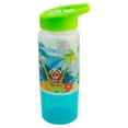 thumbnail image 3 of Botella Plástico Infantil con Popote Plegable, Agarradera y Contenedor, Diseño Moana Disney, Personajes Animados, Capacidad 550 ml, Verde, 3 of 4