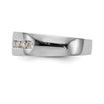 thumbnail image 3 of 14K White Gold Ring Band Wedding Diamond Round Men's, 3 of 6