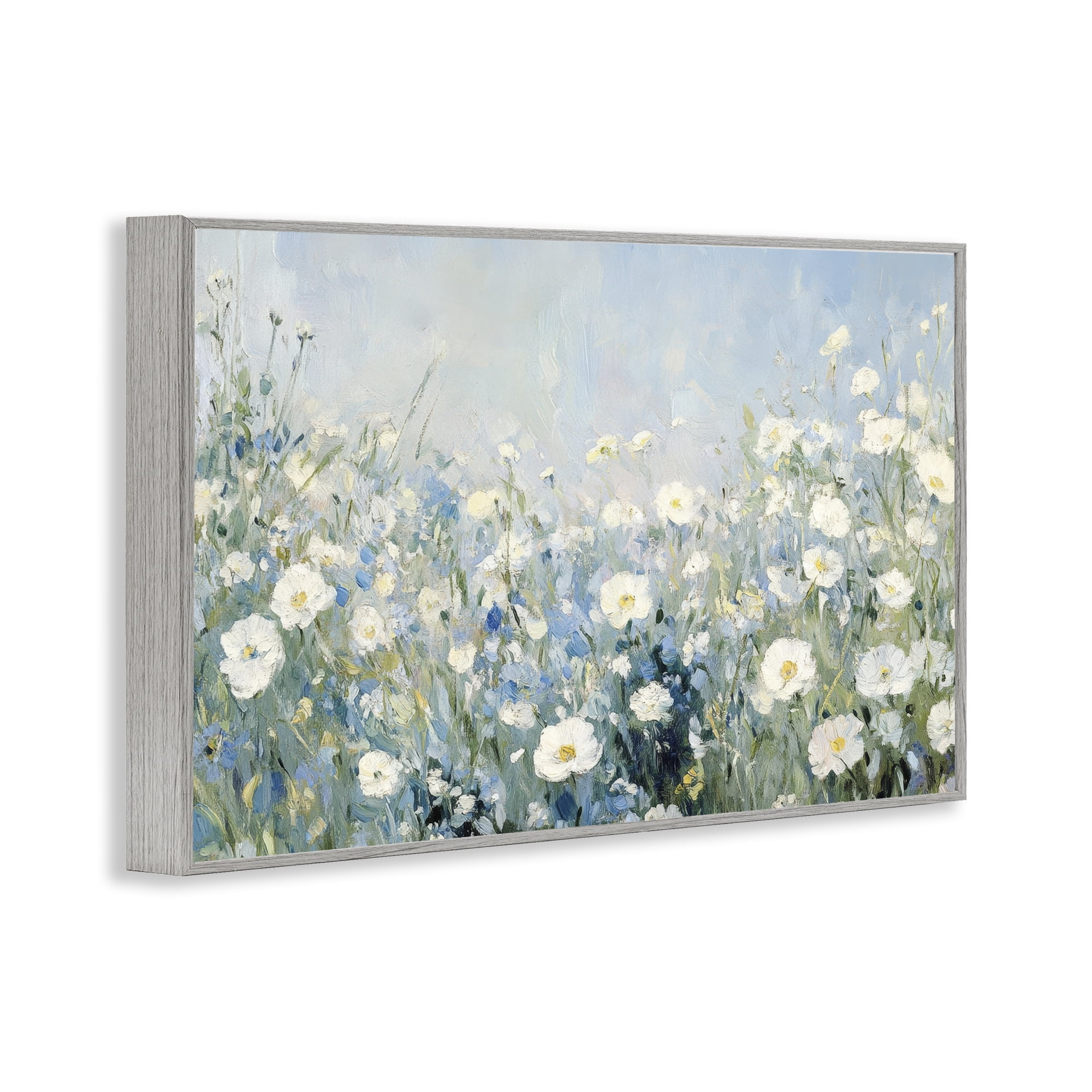 Stupell Industries Meadow Foliage Dream Gray Framed Giclee Art, design by Petal Prints Design