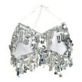 thumbnail image 1 of Top de danza del vientre, sujetador, ropa de club, carnaval, regalo, accesorios llamativos, atuendo de baile Blanco, 1 of 8