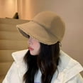 thumbnail image 2 of TELOLY Winter Hats for Women,Plush Lining Womens Winter Hat,Soft Comfortable Warmth Experience Fedora Hats for Women,Coffee, 2 of 5