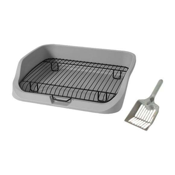 Bandeja para baño de perros, bandeja para orinal de fácil limpieza, almohadillas de entrenamiento, inodoro para mascotas, bandeja para arena para perr valla alta grande