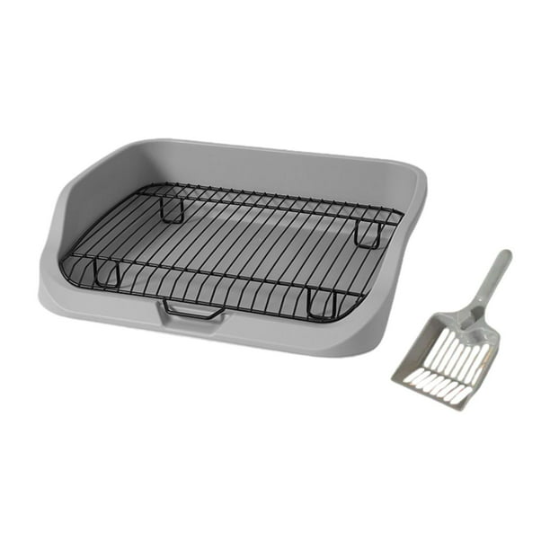 Inodoro para perros fácil de limpiar con rejillas de malla, soporte para almohadillas de entrenamiento, inodoro para entrenamiento de mascotas valla alta grande