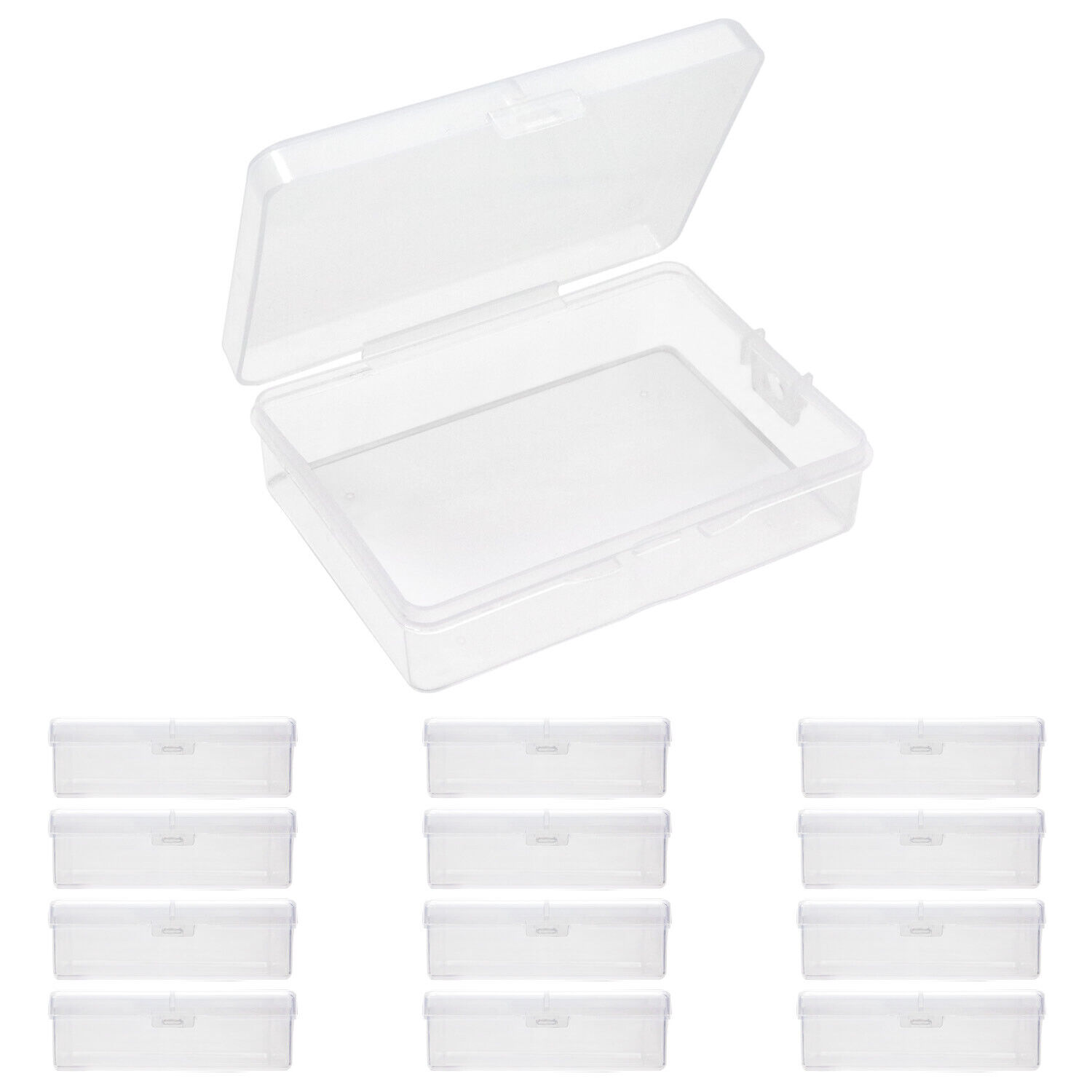 3.5x2.6x1.1 Inches Small Clear Plastic Box Storage Containers Hinged