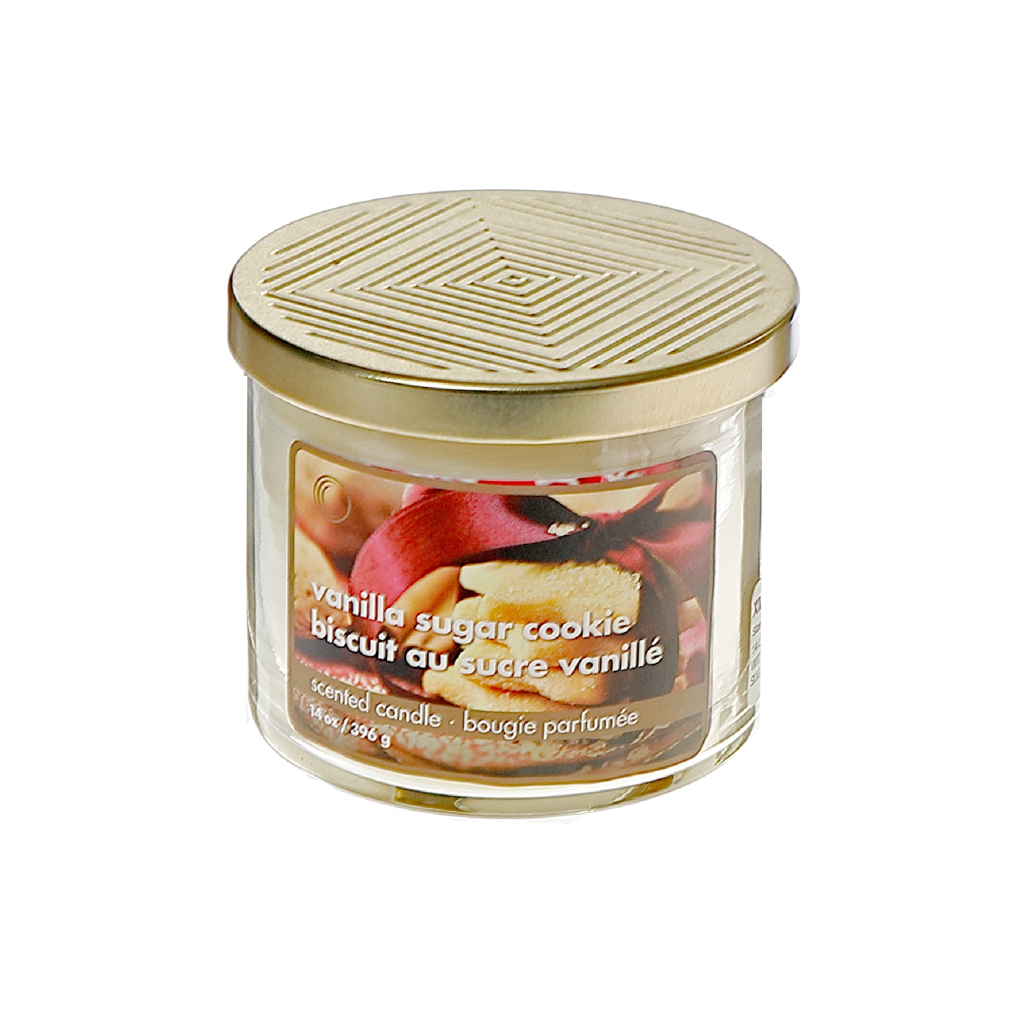 14 Oz 3 Wick Jar Candle With Metal Lid (Vanilla Sugar Cookie) - Set of 2