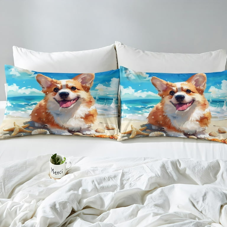 Corgi Car Pillows Set of 2 - Watercolor Corgi Car Pillows Set of 2 - Watercolor