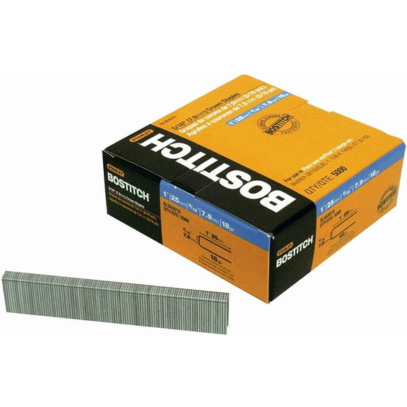 Bostitch Staples SL50351G 18 Gauge Galvanized - Durable - 5000 Per Box, 1 x 5/16 Inch