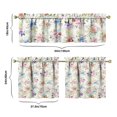 thumbnail image 6 of Floral Vintage Curtains 24" - 3 Panel Boho Farmhouse Set with Rustic Wildflowers, Country Rod Pocket Window Treatment, 6 of 6