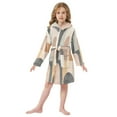 thumbnail image 6 of FORMRS Niños Bathrobe Unisex Hooded Robe Soft Plush Pajamas Sleepwear, Size 7-9T, Abstract Shapes, 6 of 7
