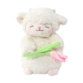 thumbnail image 1 of Oveja blanca de peluche, suave y tierna, ideal como regalo de cumpleaños o Navidad para niñas, 26 cm (10,24 pulgadas), ideal para decorar el hogar y la oficina., 1 of 5