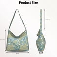 thumbnail image 4 of Elegant Ethnic Shoulder Tote | Retro Abstract Pattern | Spacious Multi-Pocket Work Bag for Professionals, 4 of 5