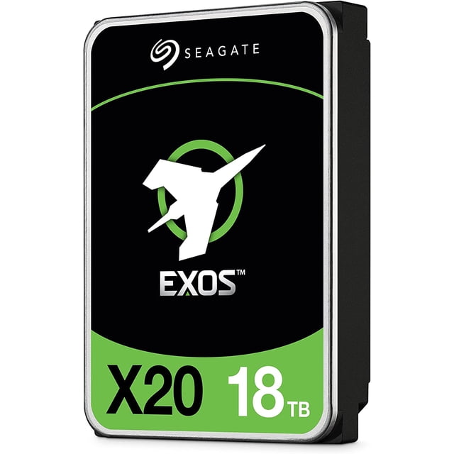 Disco duro empresarial Seagate Exos X20 de 18 TB a 7200 RPM 512e SATA 6 Gb/s y 3,5", ST18000NM003D (