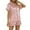 Hot Pink, variant on SwiftWear Women's Sumer Button-Up Pajama Set - Short Sleeve Shirt & Matching Shorts, Satin Floral Loungewear for Home