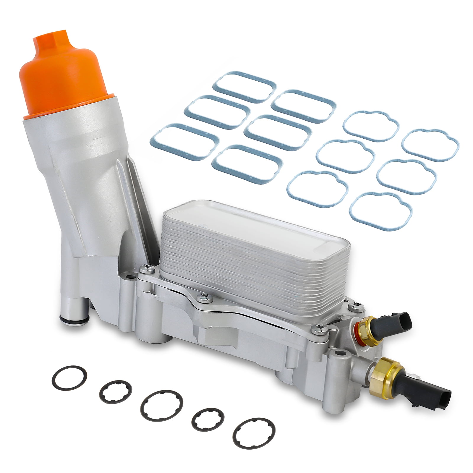Baokaler 68105583AF Upgraded Full Aluminum Engine Oil Filter Housing, with Oil Cooler and Filter