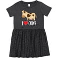 thumbnail image 3 of Inktastic I Love Cows Dairy Farmer Girls Toddler Dress, 3 of 5