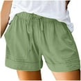 thumbnail image 1 of Womens Plus Size Shorts - 2025 Summer Beach Drawstring Shorts with Pockets, Loose Cute Vacation Trendy Clothes, Cotton, 1 of 6