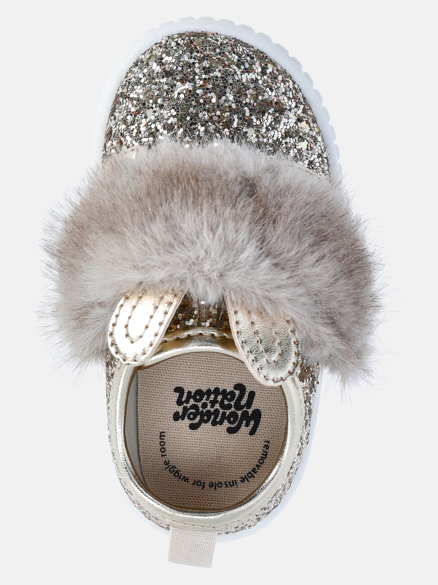 Wonder Nation Baby and Toddler Girls Two Strap Bump Toe Sneakers