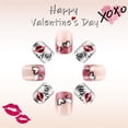 thumbnail image 5 of 24 Pcs French Tip Short Acrylic Nails Heart Lip Full Covers on Nails Valentines Day False Nails, 5 of 8