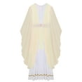 thumbnail image 6 of YiZYiF Womens Halloween Toga Dress Ancient Greece Roman Queen Dress Up Chiffon Gold Trims Long Dress Champagne 3XL, 6 of 7