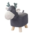 thumbnail image 2 of Rongfmy Animal Footstool Footrest Ottoman Cute Multifunctional Portable Room Decors Sofa gray, 2 of 9