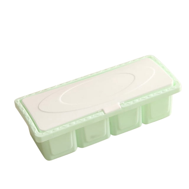 4-grid Plastic Durable Spice Container, Seasoning Box, Kitchen Accessory For Salt, Pepper, Chili Powder Home Restaurant