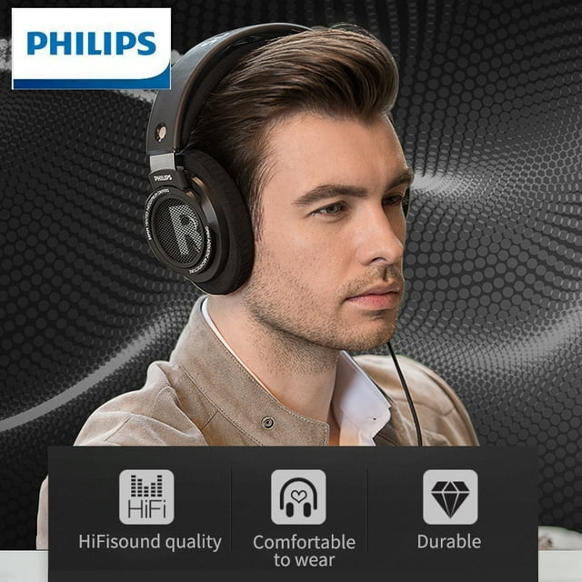 Auriculares estéreo con cable de alta fidelidad estéreo para juego Philips SHP9500 ajuste cómodo monitor de estudio profesional Philips SHP9500