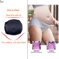 thumbnail image 7 of BIMEI Fake Pregnancy Sponge Belly with Seamless Waistband for Movie TV Series Props Spoof Costume Cosplay Actor Performance Women's Novelty Pregnant Belly Costume Accessory，Black，M(5-8 months), 7 of 7