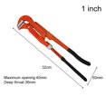 thumbnail image 1 of Corner Pipe Wrench 45° Angled Water Pump Plier Plumbing Double Handle Plier 1 Inch, 1 of 6