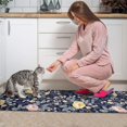thumbnail image 3 of Pioneer Flower Floral Print Pattern Kitchen Rugs Sets Of 2,Anti Fatigue Kitchen Mat Rugs Non Slip Washable,Decorative Kitchen Floor Mats for Kitchen,Sink,Laundry,17"x30"+17"x47", 3 of 7