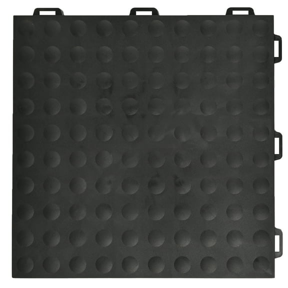 Greatmats 12" x 12" Black PVC Interlocking Floor Mats 25 Sq Ft Coverage Area Waterproof 25 Pieces