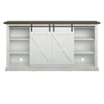 thumbnail image 4 of Twin Star Home Modern Farmhouse TV Stand with Sliding Barn Doors for TVs up to 70" , Stanton Birch/White, 4 of 9