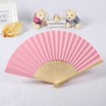 thumbnail image 3 of Home Improvement, Solid Fan Folding Folding Party Wedding Hand Dance Held Silk Pattern Color Tools & Home Improvement, Paper Fans set, 3 of 3