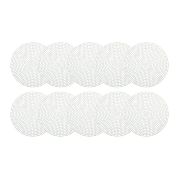 Plastic Mesh Canvas Sheet 11.5cm/4.5" White Round Blank Canvas for Embroidery Needlepoint, Knit Crochet Mesh, Pack of 10
