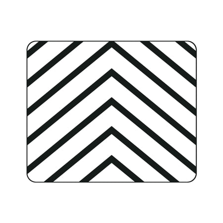 UPC: 0731969590911 | OTM Prints Black Mouse Pad  Arrows White