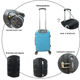 thumbnail image 3 of Maleta De Viaje Con Ruedas Desmontables 10 Kg Carry On Para Cabina De Mano Avion, 3 of 5