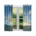 thumbnail image 3 of CADecor Sailboat Print Sail Boat Art Window Treatment Panel Curtains Window Curtain Kitchen Curtain,Two Piece 26x39 Inches, 3 of 4