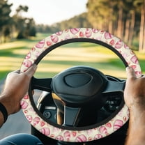 ZUXONGSY Heart Golf Cart Steering Wheel Cover Cupcake Universal Automotive Steering Wheel Cover Club Car Steering Wheel Cover 13 Inch Valentine's Day Interior Decor Steering Wheel Accessories
