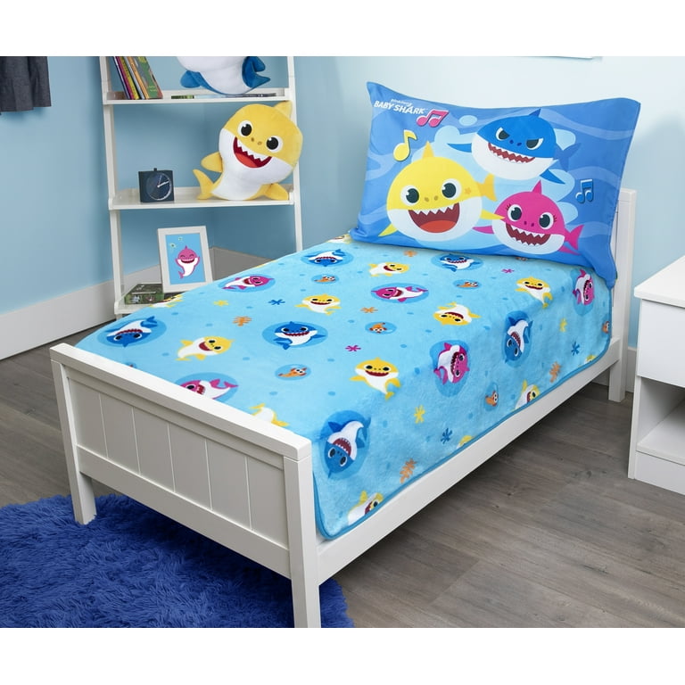 Baby shark bedding for crib hot sale