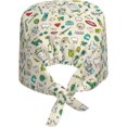 thumbnail image 2 of Working Cap with Sweatband for Women Men, Adjustable Cleaning Working Hats, Surgical Caps(Tie Back), 2 of 6
