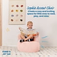 thumbnail image 3 of ECR4Kids Sophie Sherpa Toddler Accent Chair, 13.5in Seat Height, Kids Furniture, Pink, 3 of 9