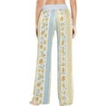 thumbnail image 4 of GZHJMY Women's Pajama Pants Flower Stripes Comfy Stretch Sleepwear Essentials womens Lightweight Lounge Terry Pajama Pant, Large, 4 of 7